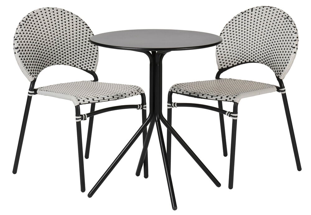 Bistro-kahvilapöytä + 2 Bistro-tuolia