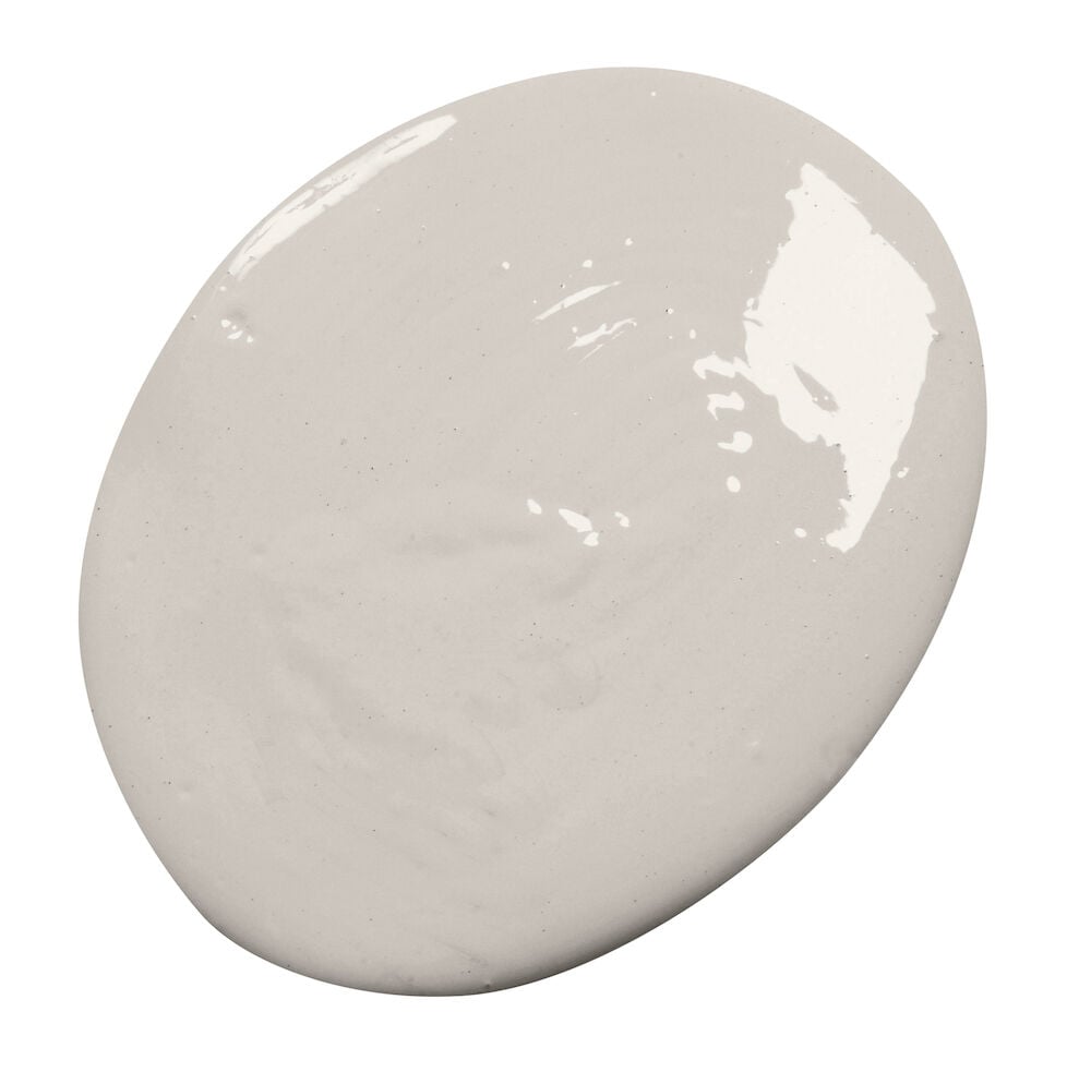 Ljusgrå färgklick med sidenmatt yta.