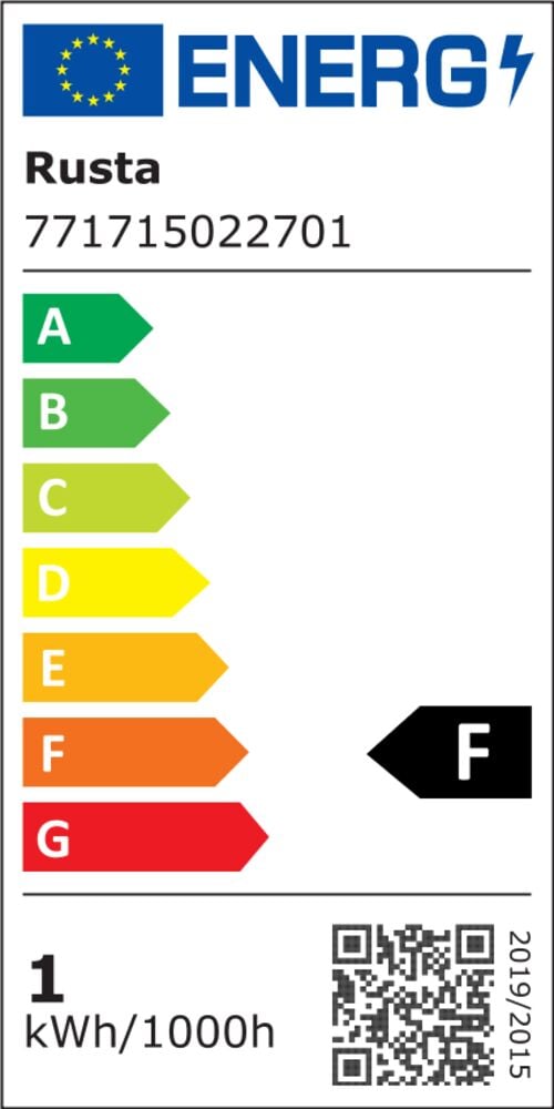 Lysslynge Glänsa 5m, 41 LED Varmhvit, energiklasse F, bruker 1 kWh/1000h.