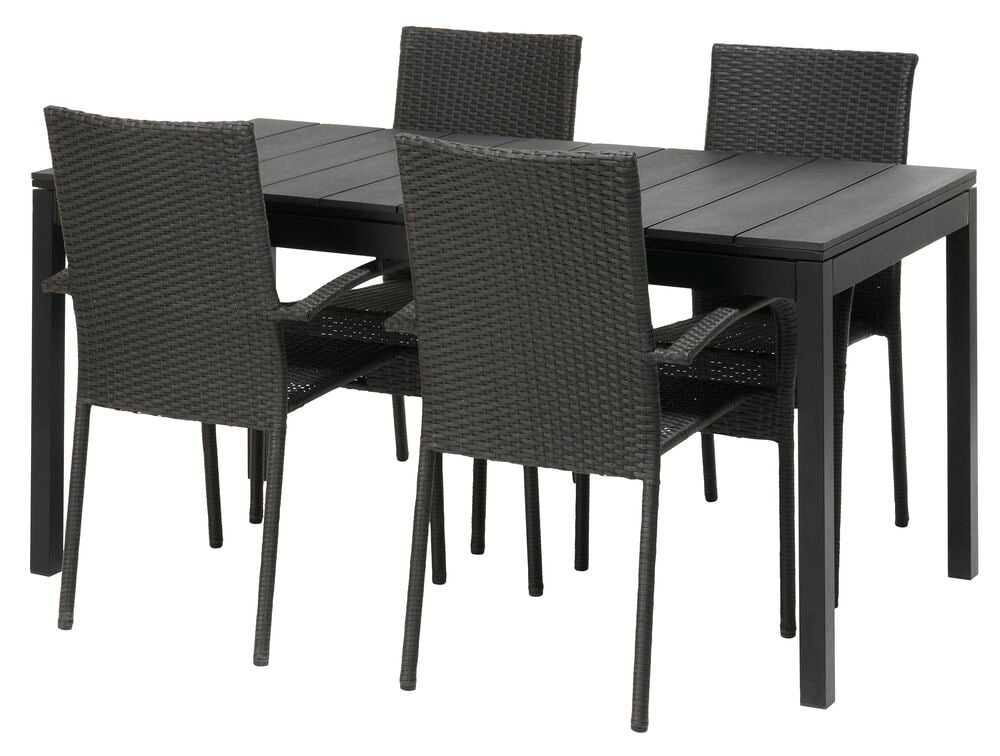 Bord Barcelona, uttrekkbart + 4 stoler Rimini