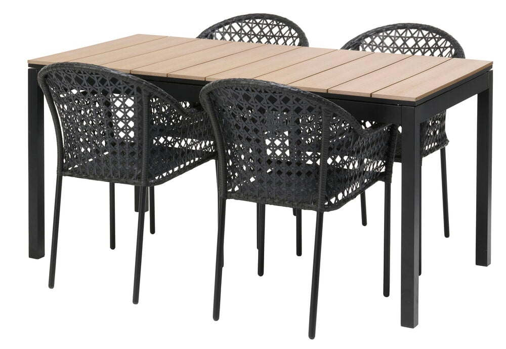 Bord Utdragbart Barcelona + 4 stolar Amalfi