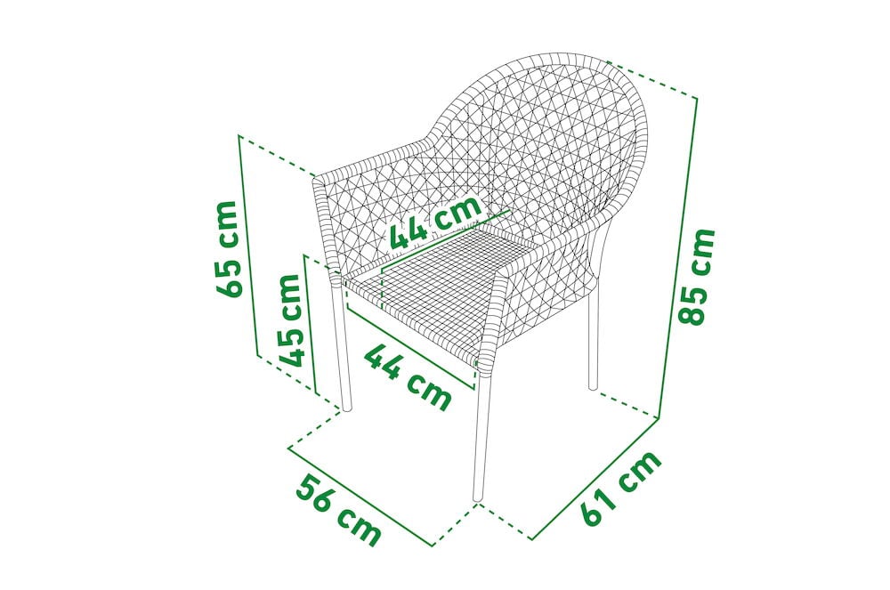 Pinottava musta tuoli polyrottingilla ja teräsrungolla.