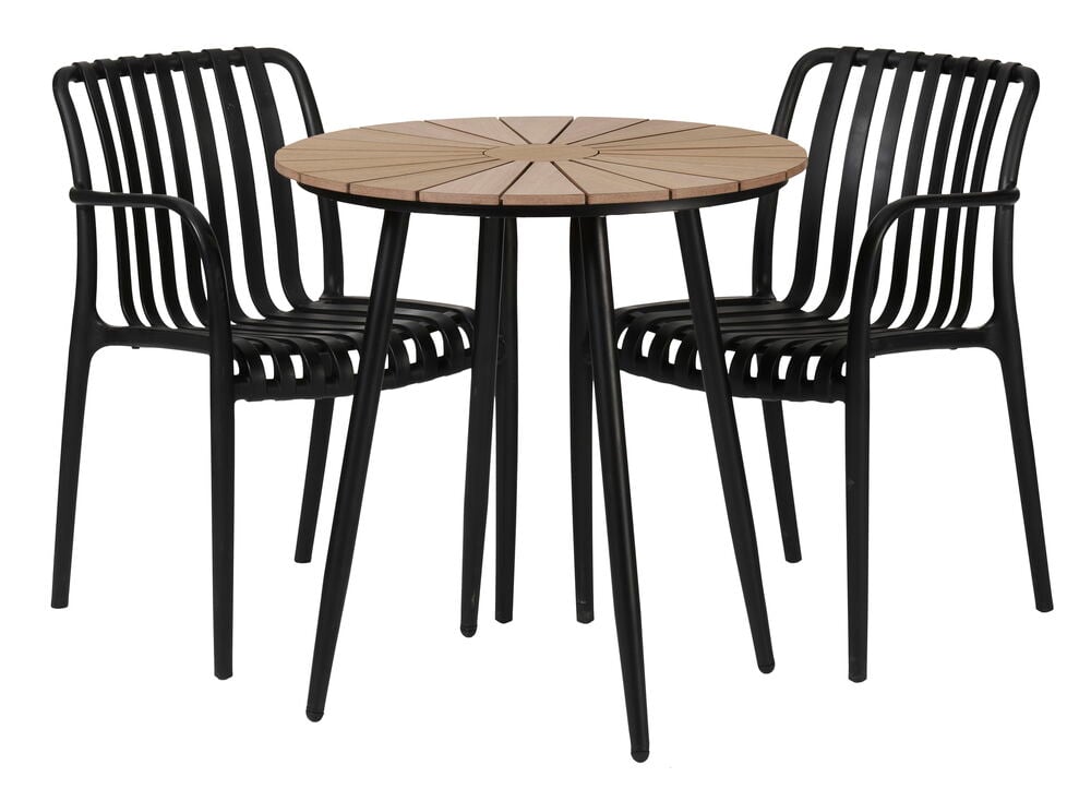 Rosendal-kahvilapöytä + 2 Dakar-tuolia