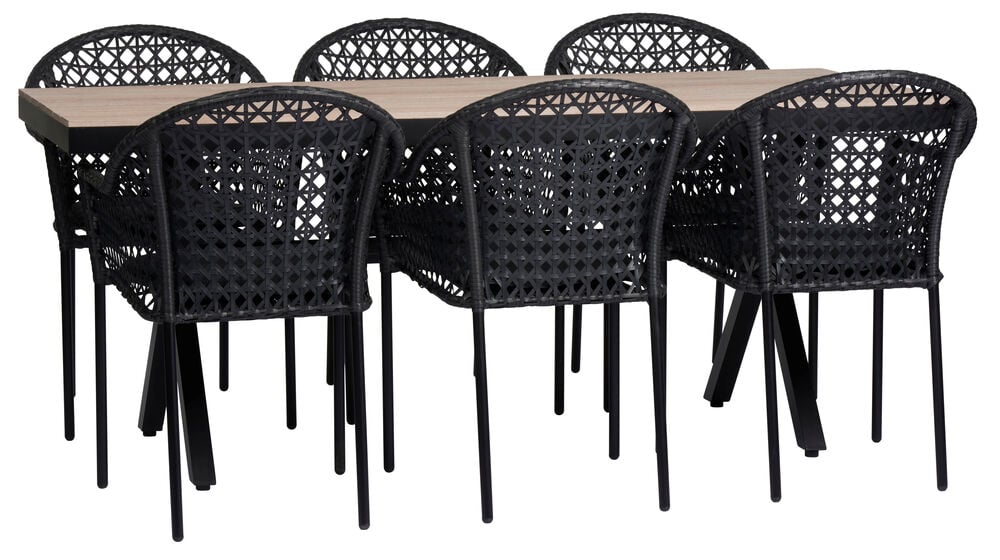 Florens-pöytä + 6 Amalfi-tuolia