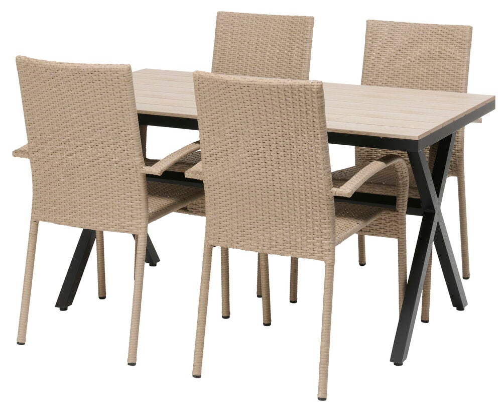 Bord Florens + 4 stoler Rimini