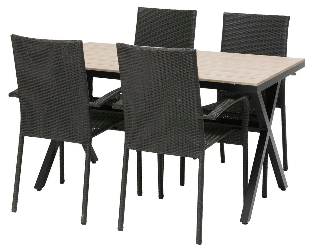 Bord Florens + 4 stoler Rimini