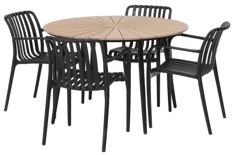 Rosendal-pöytä + 4 Dakar-tuolia