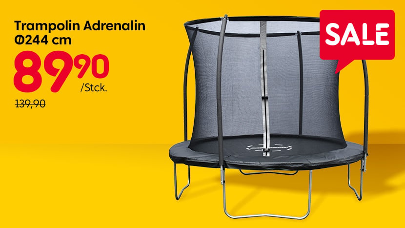 SALE Trampolin Adrenalin Ø244 cm 89,90/Stck. (139,90).