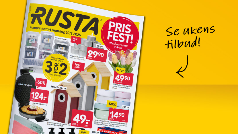 Rusta – Mye for pengene | Rusta.com