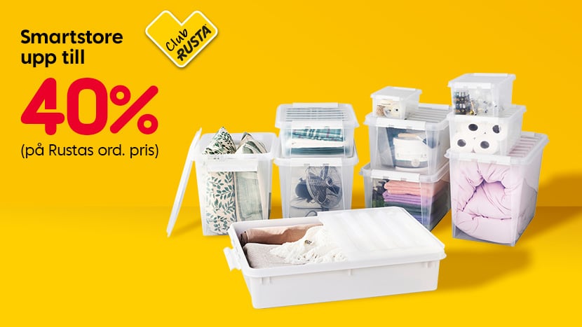 CLUB RUSTA: Smartstore förvaringslåda upp till 40%.
