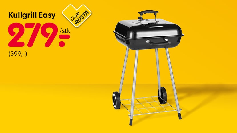 CLUB RUSTA: Kullgrill Easy 279,-. (ord. pris 399,-).