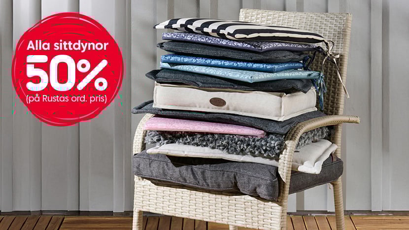 Alla sittdynor 50%.