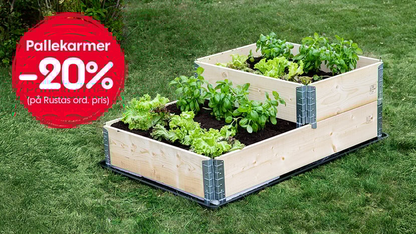 Alle pallekarmer -20%.