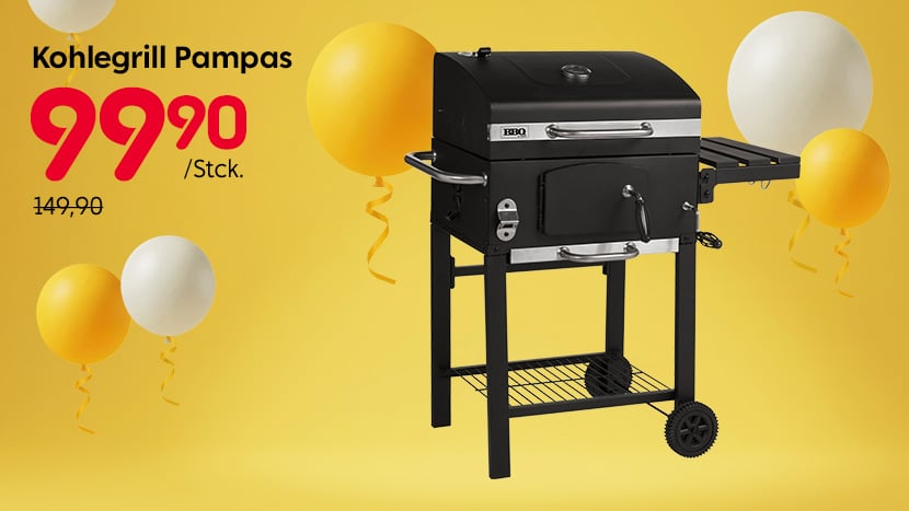 Kohlegrill Pampas 99,90/Stck. Normalpreis 149,90.