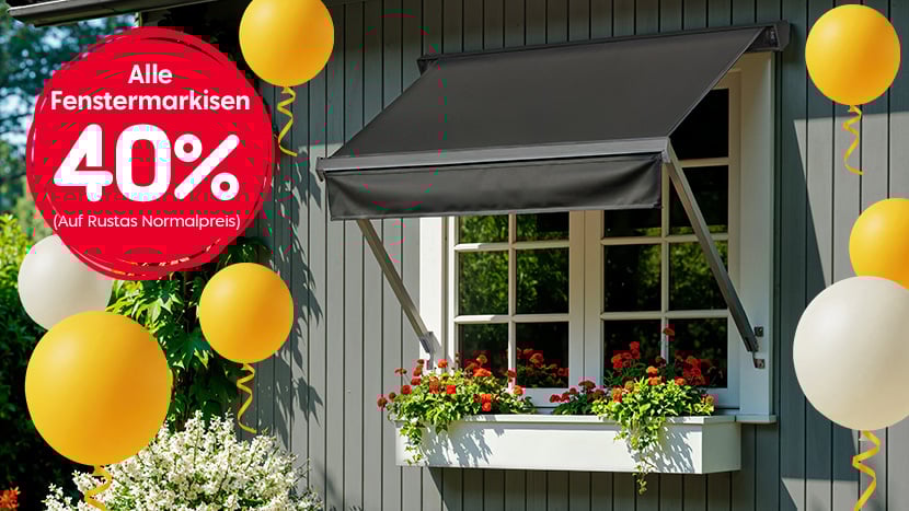 Alle Fenstermarkisen 40%.