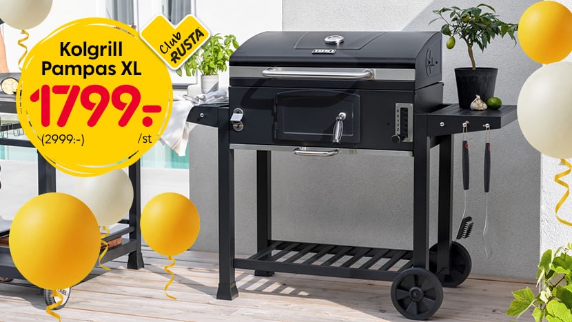 CLUB RUSTA: Kolgrill Pampas XL 1799 kr (ord. pris 2999 kr).