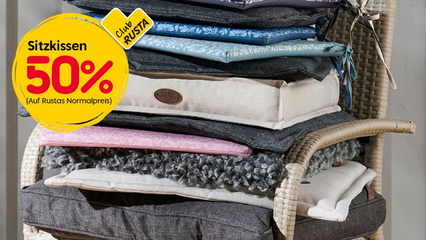 CLUB RUSTA: Sitzkissen 50%