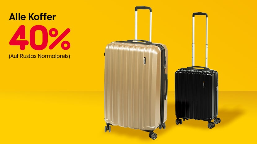 Alle Koffer 40%.