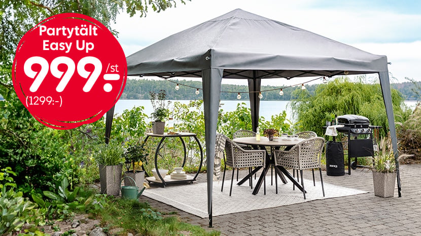 Partytält Easy Up 999:- (1299:-).