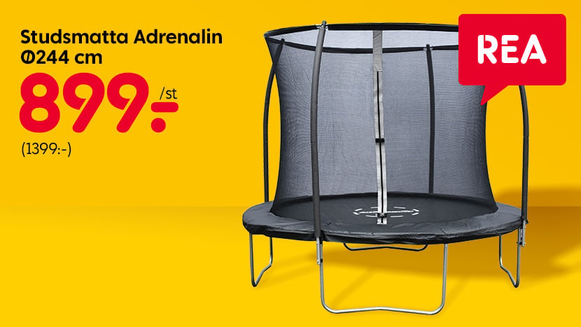REA Studsmatta Adrenalin Ø244 cm 899:- (1399:-).
