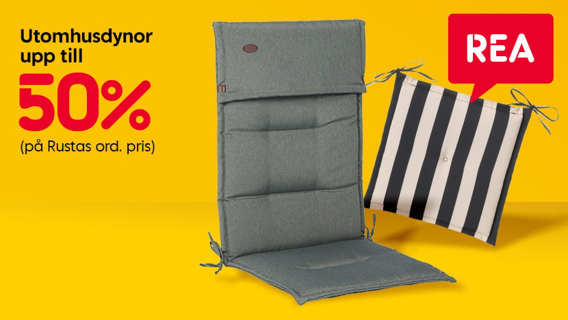 REA Utomhusdynor upp till 50%.