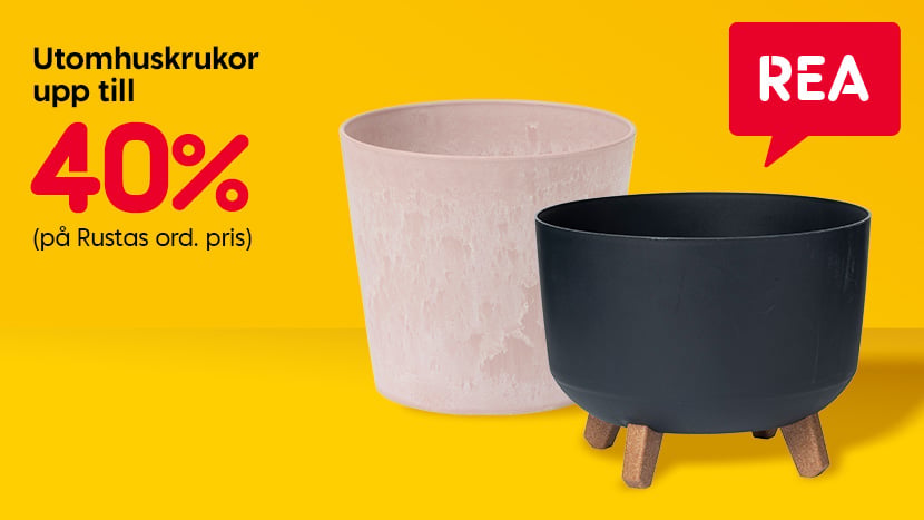 REA Alla utomhuskrukor upp till 40%.