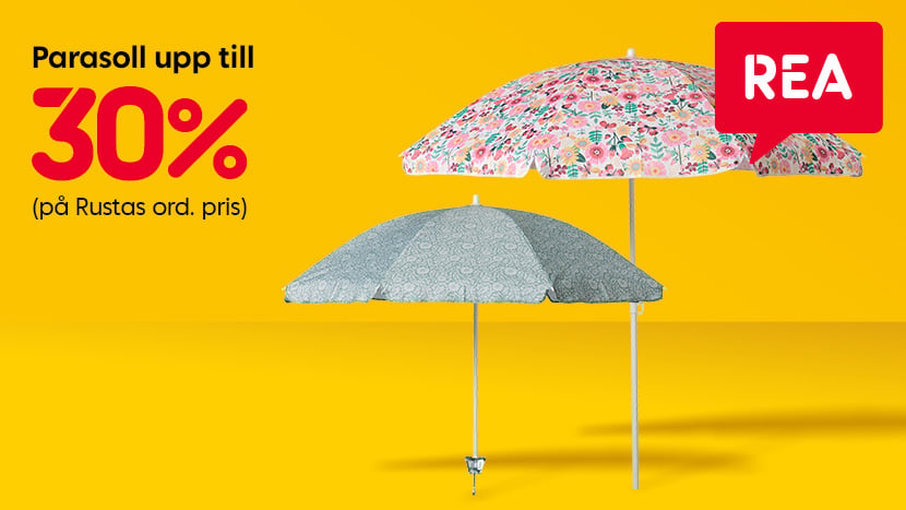 REA: Parasoll upp till 30%.