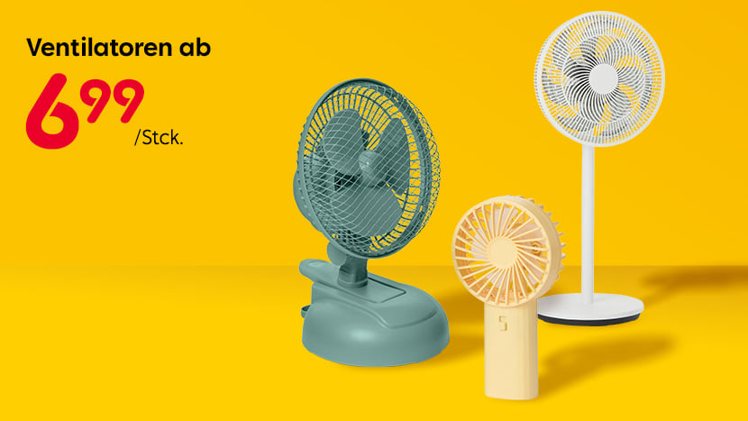 Ventilatoren ab 6,99/Stck.