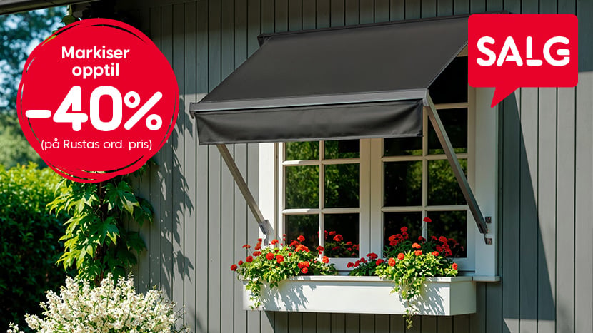 SALG: Markiser opptil -40%.