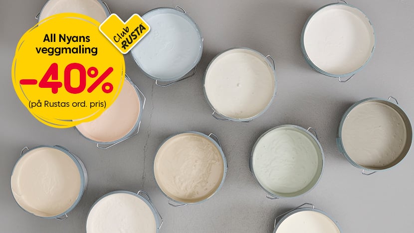 CLUB RUSTA: All Nyans veggmaling -40%.