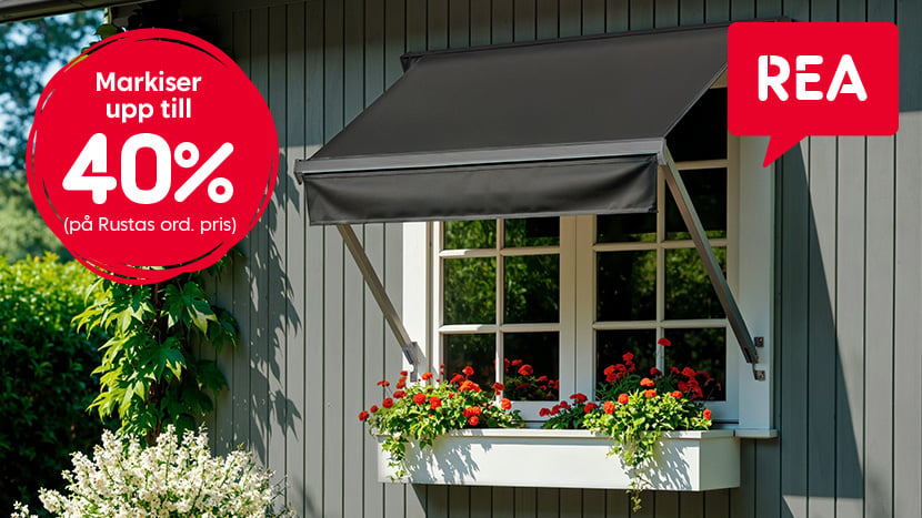 REA: Markiser upp till 40%.