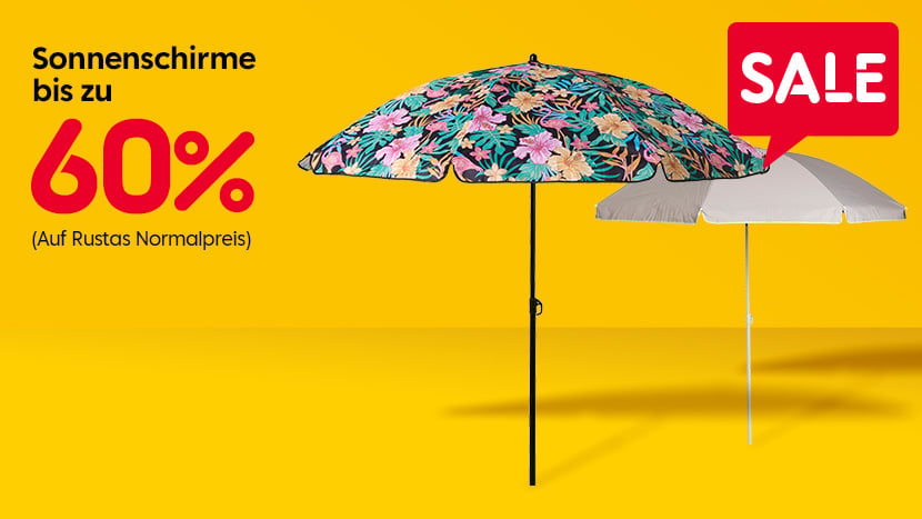 SALE: Sonnenschirme bis zu 60%.