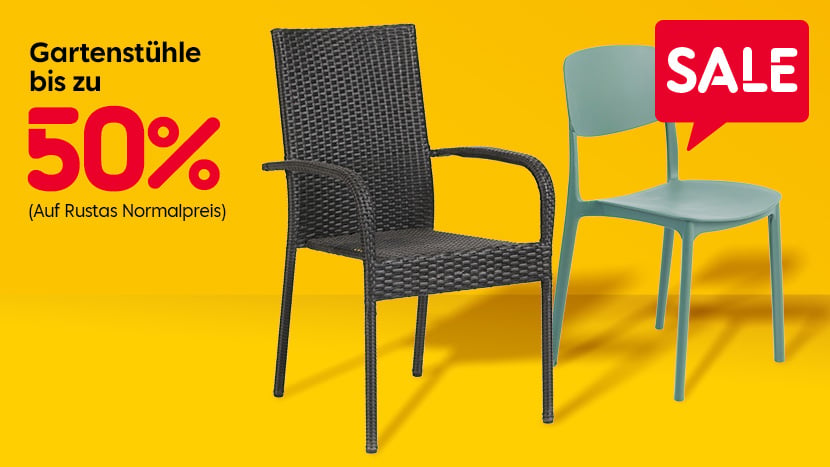 SALE: Gartenstühle bis zu 50%.