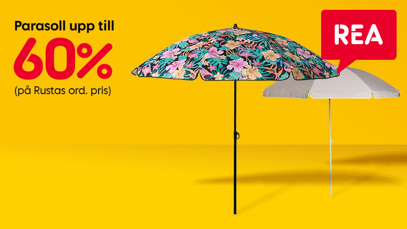 REA: Parasoll upp till 60%.