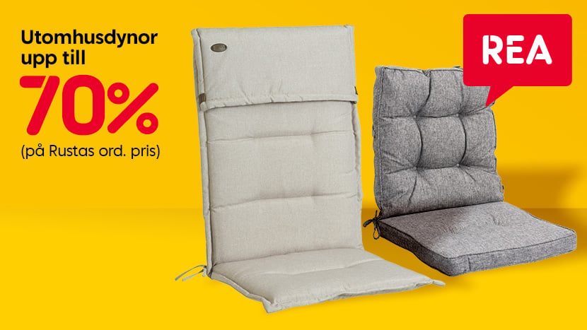 REA: Utomhusdynor upp till 70%.