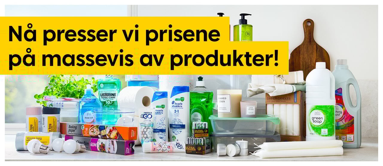 Nå presser vi prisene på massevis av produkter!