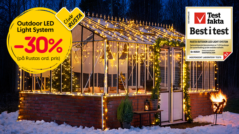 FOR CLUB RUSTA-MEDLEMMER: Outdoor LED Light System -30%.