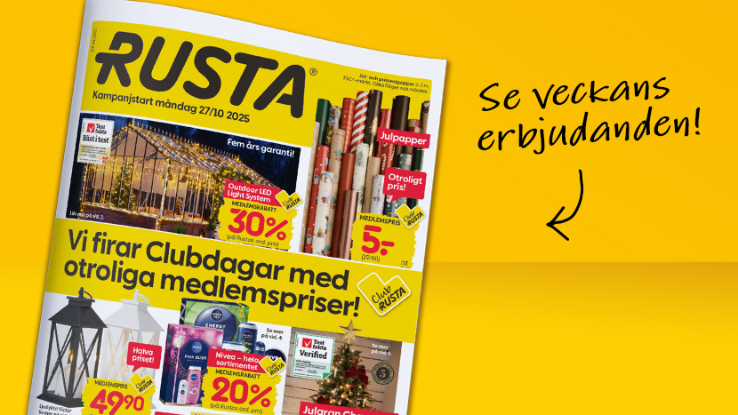 Visar Rusta Rusta – Mycket för pengarna | Rusta.com