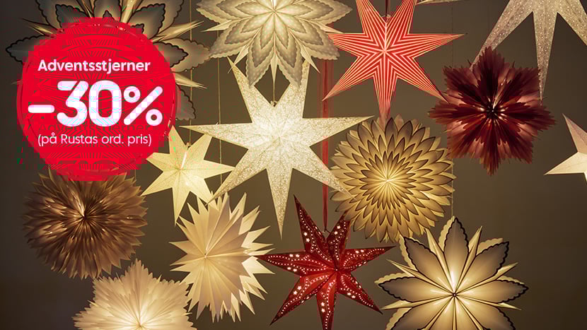 Adventsstjerner -30%.