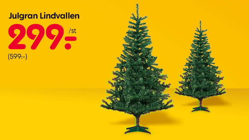 Julgran Lindvallen 299:- (599:-).