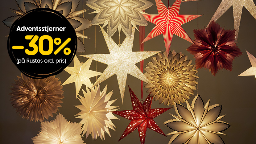Adventsstjerner -30%.