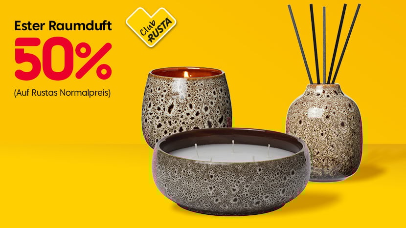 CLUB RUSTA: Ester Raumduft 50%.
