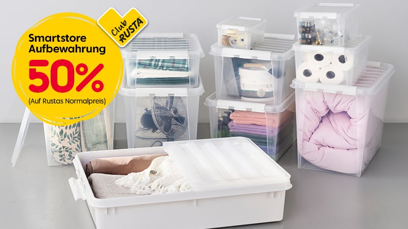 CLUB RUSTA: Smartstore Aufbewahrungsboxen 50%.