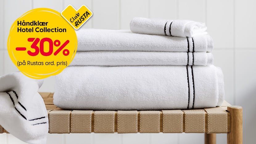 CLUB RUSTA: Håndklær Hotel Collection -30%.