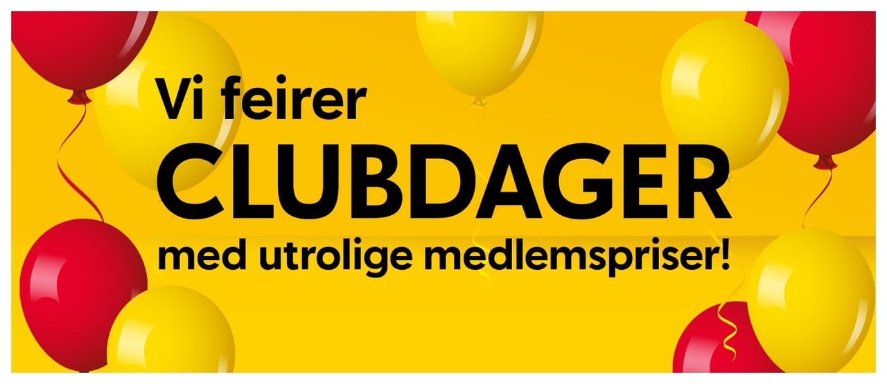 Vi feirer klubbdager med utrolige medlemspriser!
