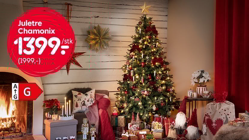 Juletre Chamonix 1399,- (ord. pris 1999,-).
