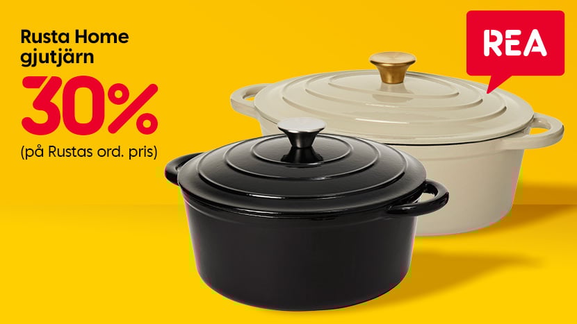 REA: Rusta Home gjutjärn 30%.