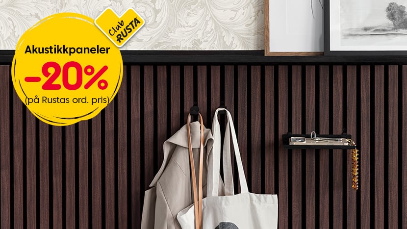 CLUB RUSTA: Akustikkpaneler -20%.