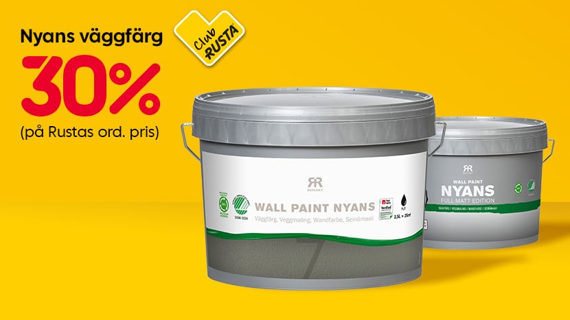 CLUB RUSTA: Nyans väggfärg 30%.