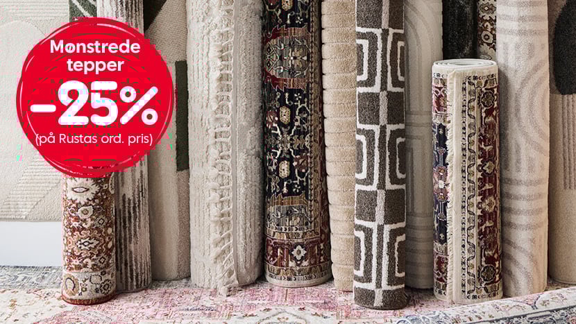 Alle mønstrede tepper -25%.